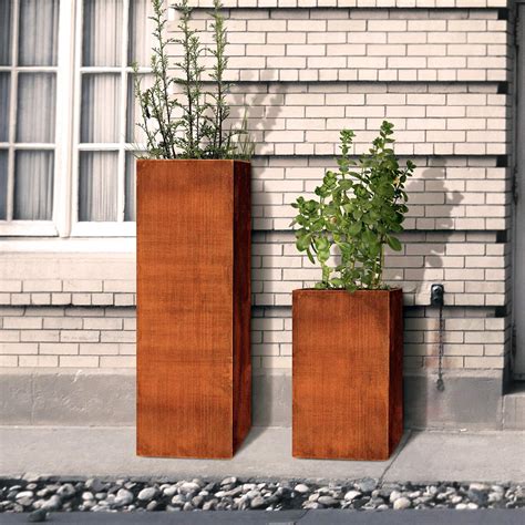 plantercraft corten steel planter box steel|extra large corten steel planters.